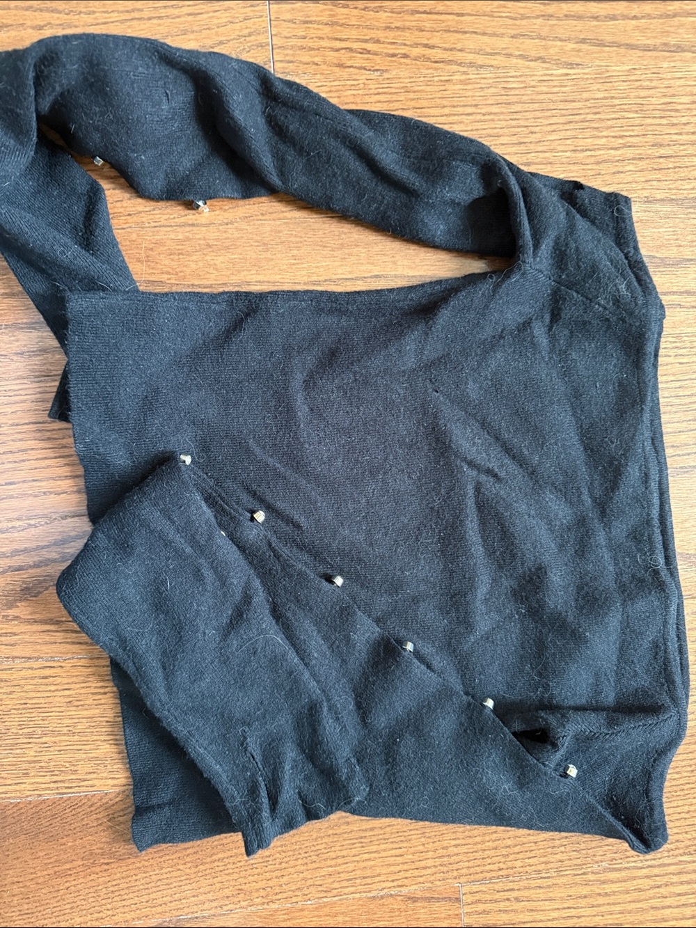 Black Women's Lightweight Button-Accent Sweater